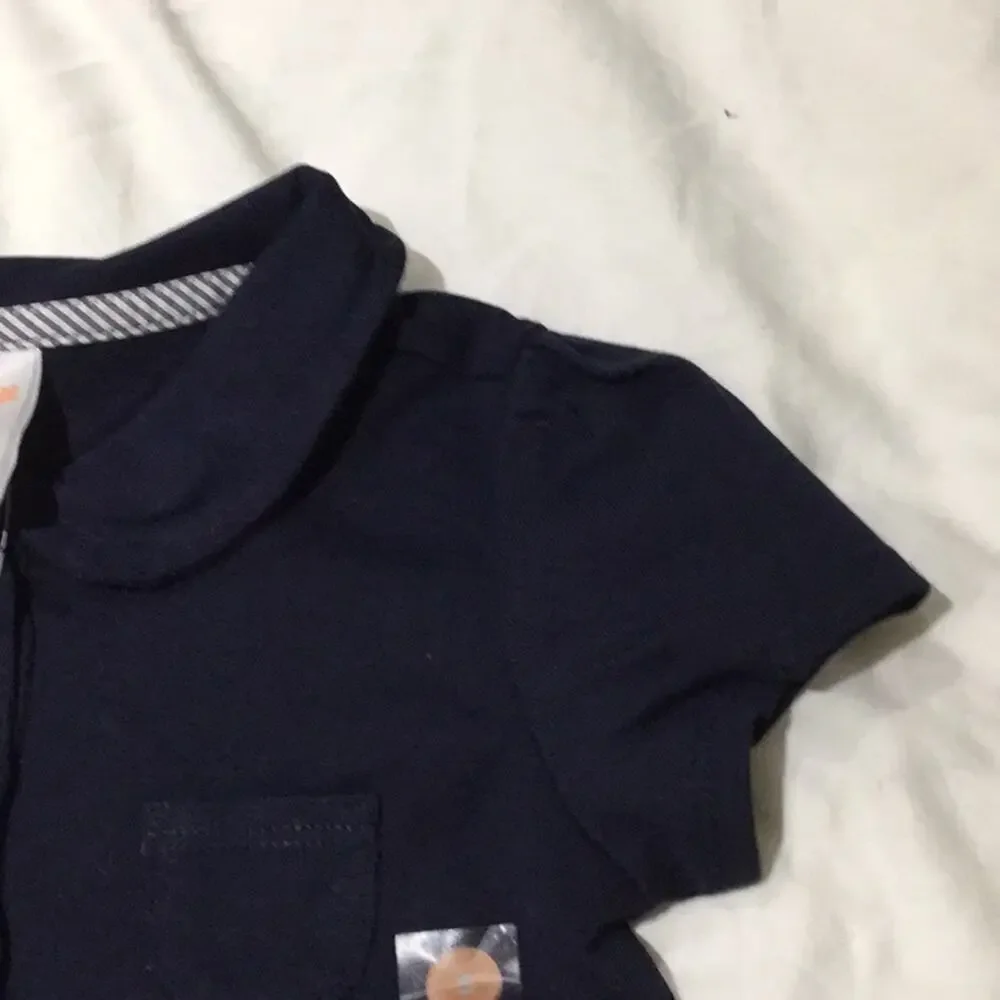 Gymboree 5-7t school uniform navy button shirt NWT